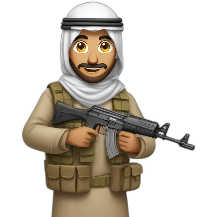 Arab holding an ak emoji