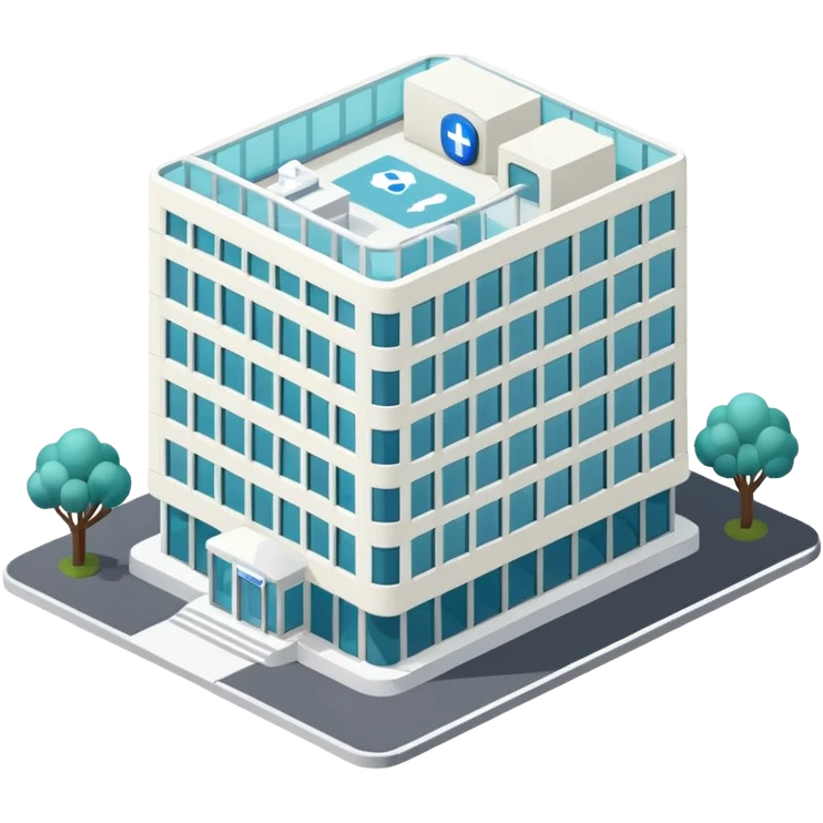 hospital isometric view building emoji