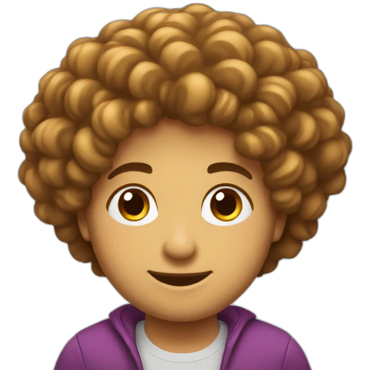 mec avec cheveux bouclés emoji