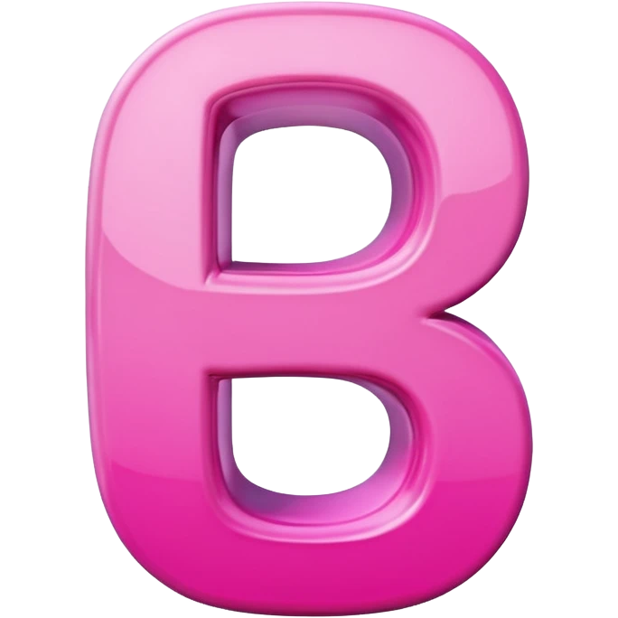 mix color pinks 3d letter p emoji