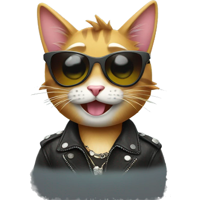 happy punkcat with sunglasses emoji