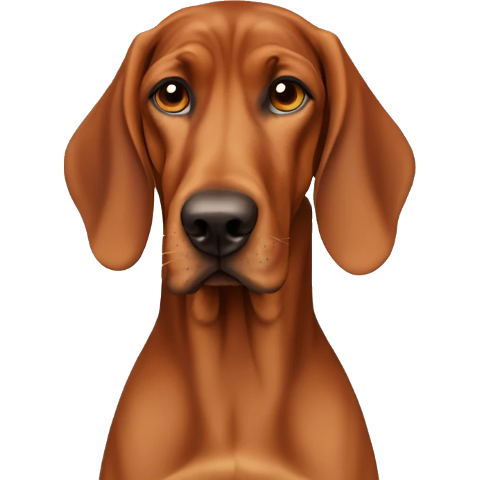 light brown redbone coonhound with brown eyes  emoji