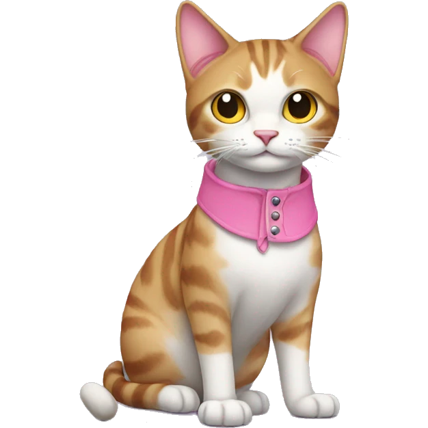 standing cat wearing pink shoes emoji