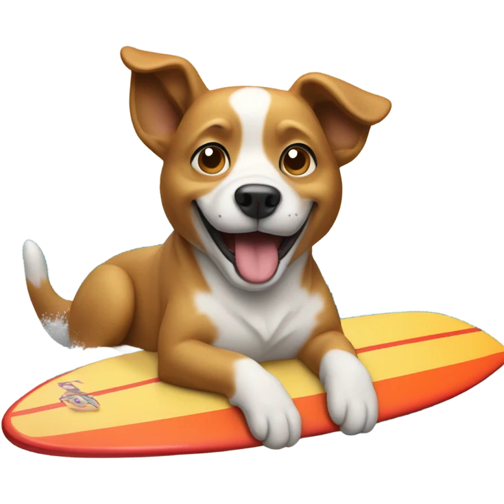 Dog on a surfboard  emoji