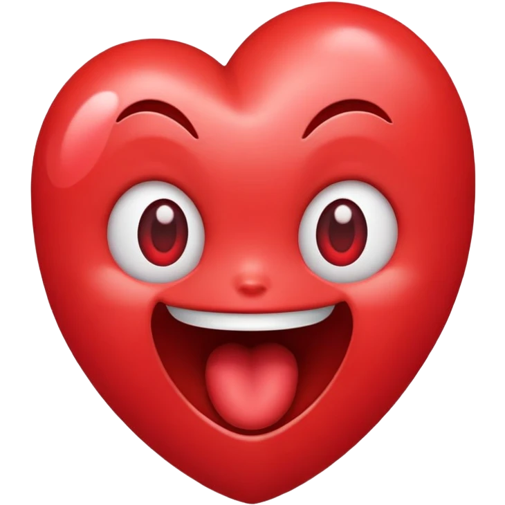 Heart with heart eyes and mouth open emoji
