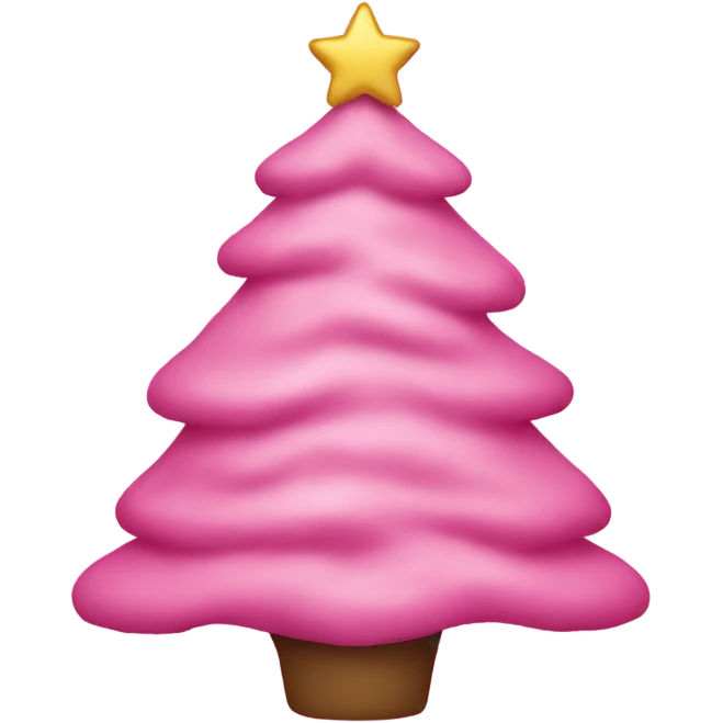 Pink Christmas tree emoji
