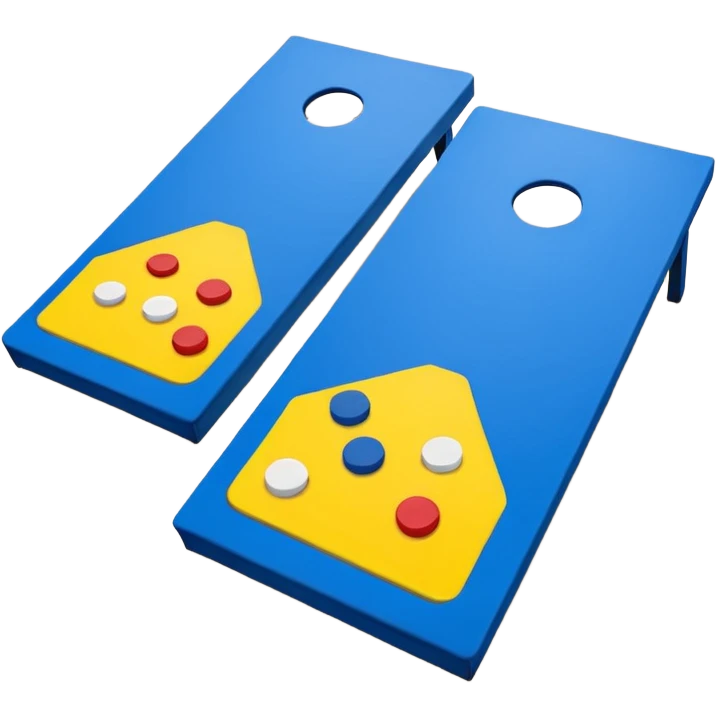 Cornhole board blue and yellow  emoji