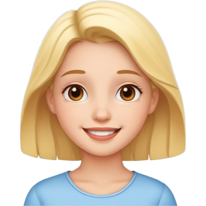 happy girl under the sky emoji