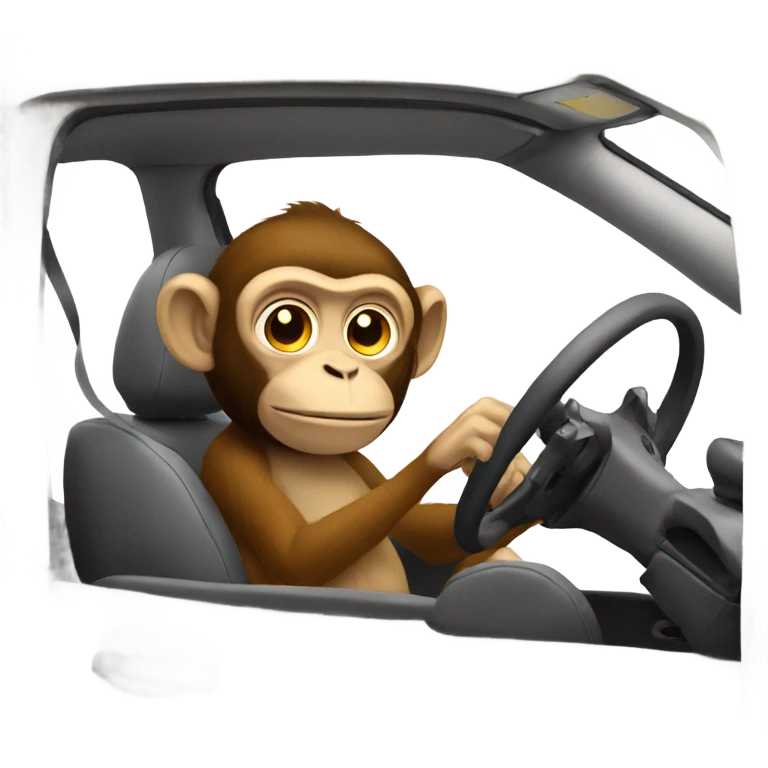 monkey driving car emoji