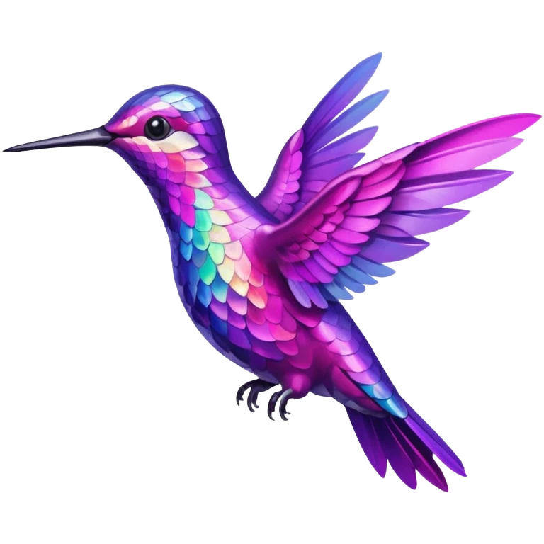 Pink/purple hummingbird emoji emoji