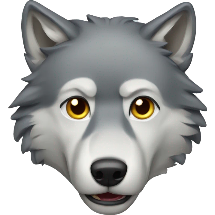 Grey wolf emoji