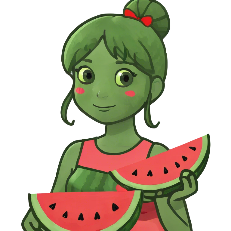 Watermelon girl emoji
