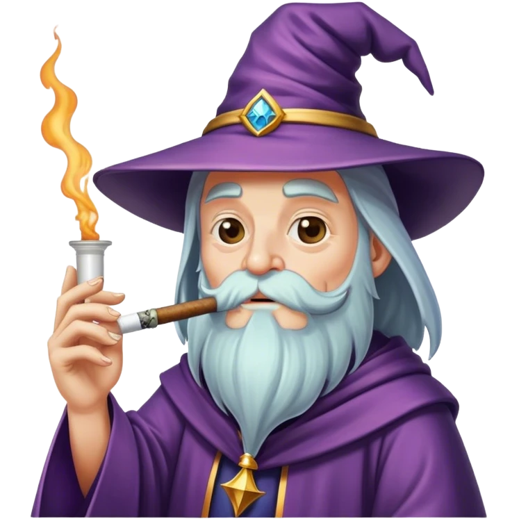 Wizard smokin a bong emoji