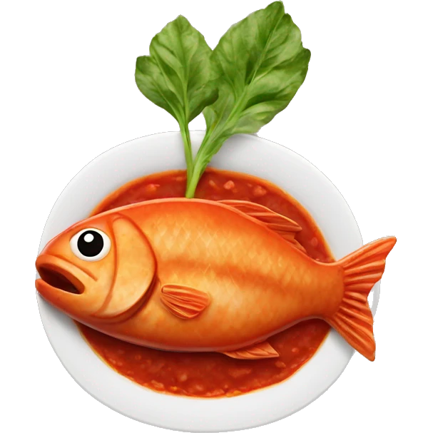 fish in tomato sauce emoji