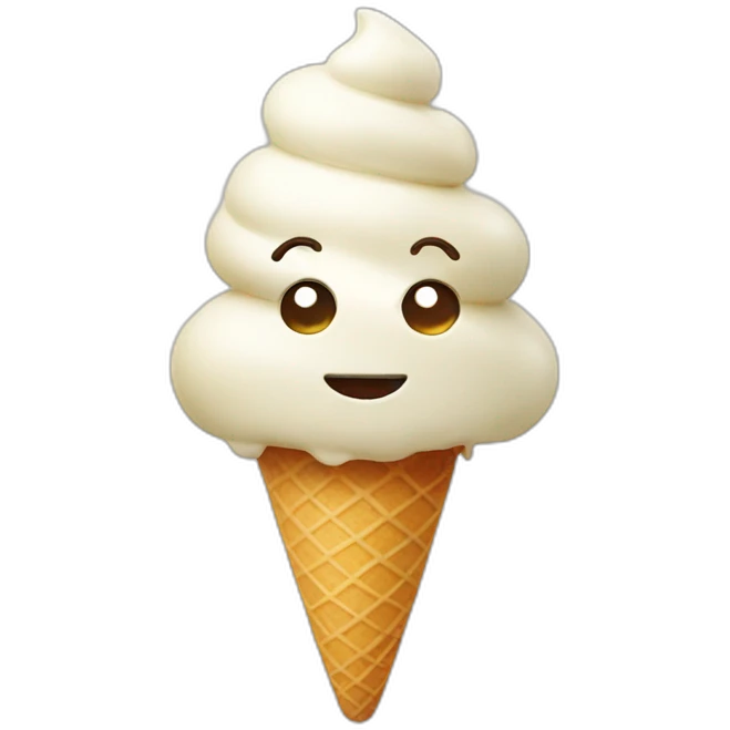 Icecream with face  emoji