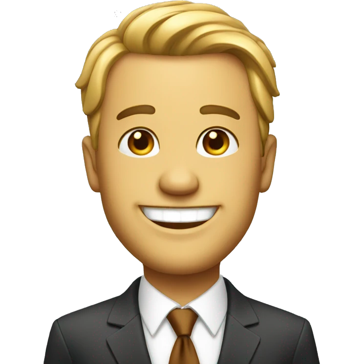rich man in a suit smiling emoji