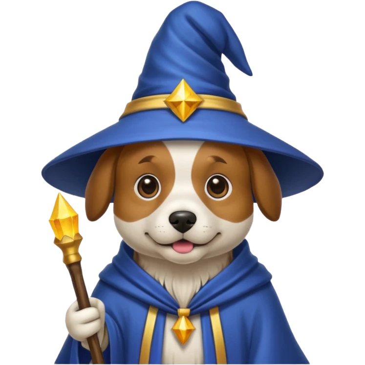 Dog wizard emoji