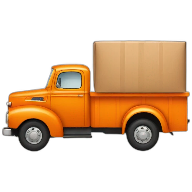 orange truck delivery emoji