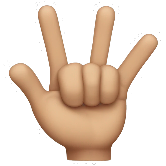 Three fingers emoji