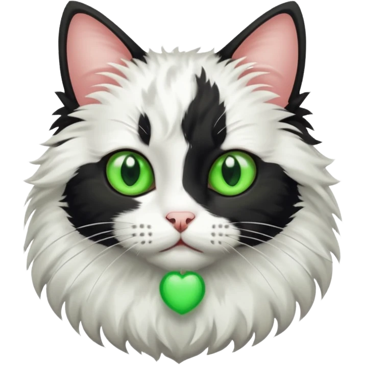 Black white cat emoji