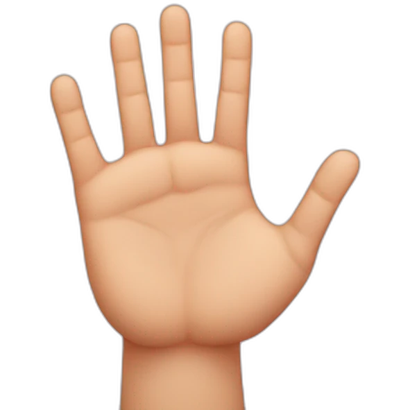 5 fingers on stomach emoji