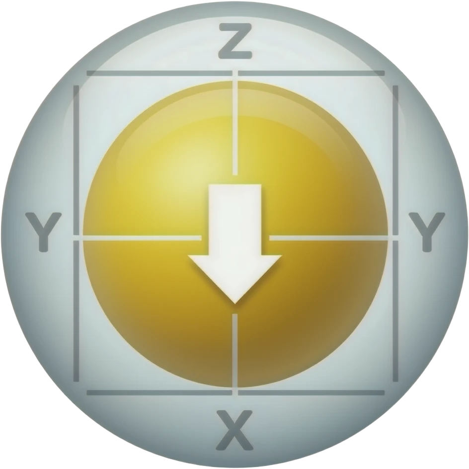 A table tennis ball with an arrow marking the firespin, indicating that it is a backspin. The arrow must du outnif the ball. And need the z,y,x achse emoji