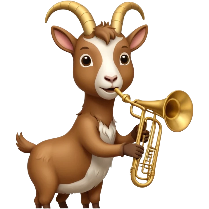 Goat playing trombone emoji
