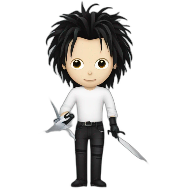 edward scissorhands cutting paper emoji