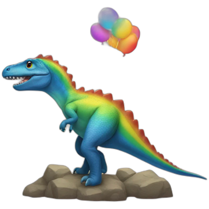 tiranosaur rainbow lgbt emoji