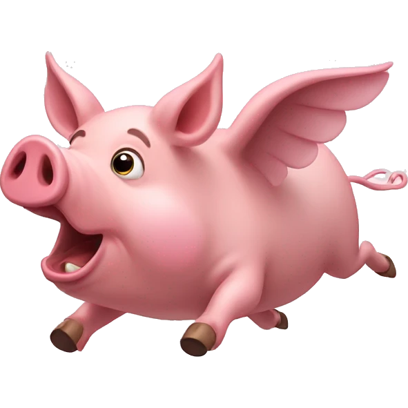 Flying pig emoji