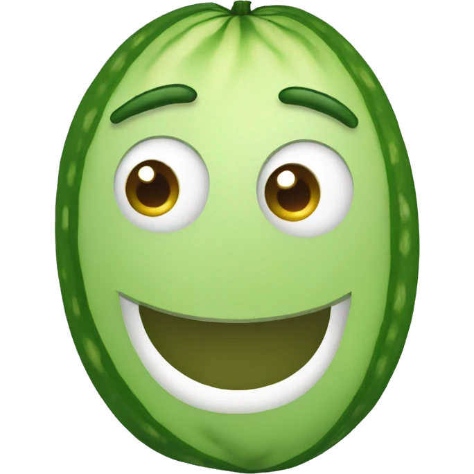 Emoji With Cucumber on face  emoji