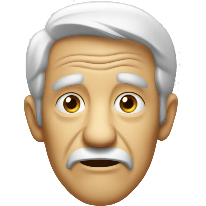 Old man grimacing emoji