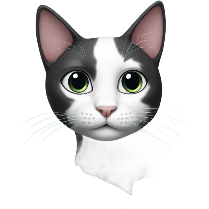 Black and white cat  emoji