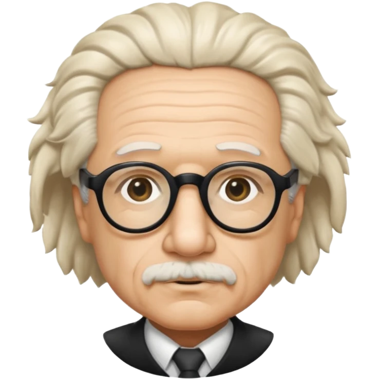 Einstein with black glasses emoji