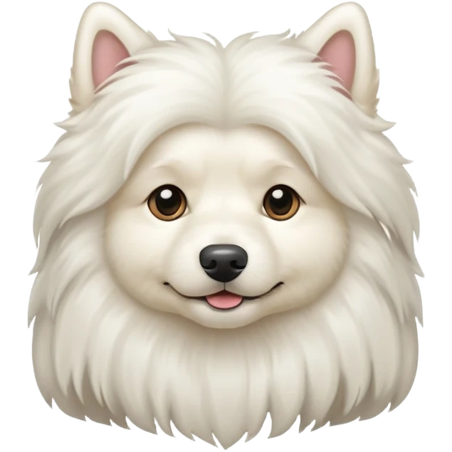 White long-haired dog emoji