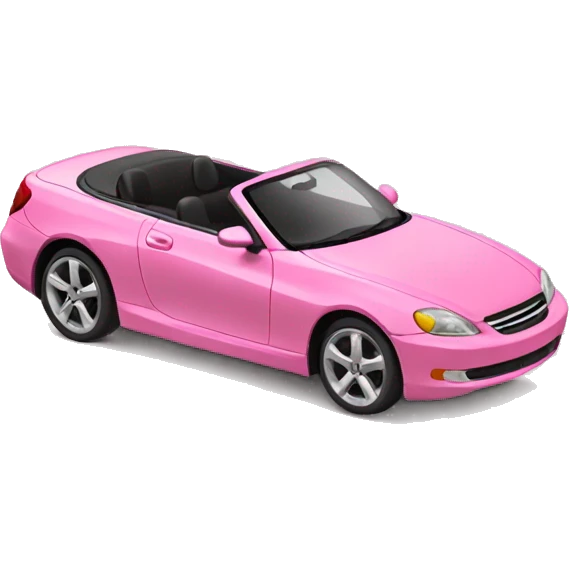pink convertible side view emoji