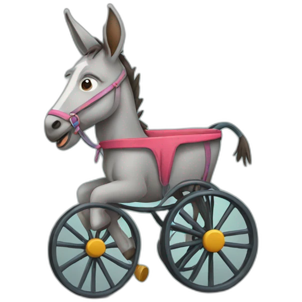 mini donkey in a stroller emoji