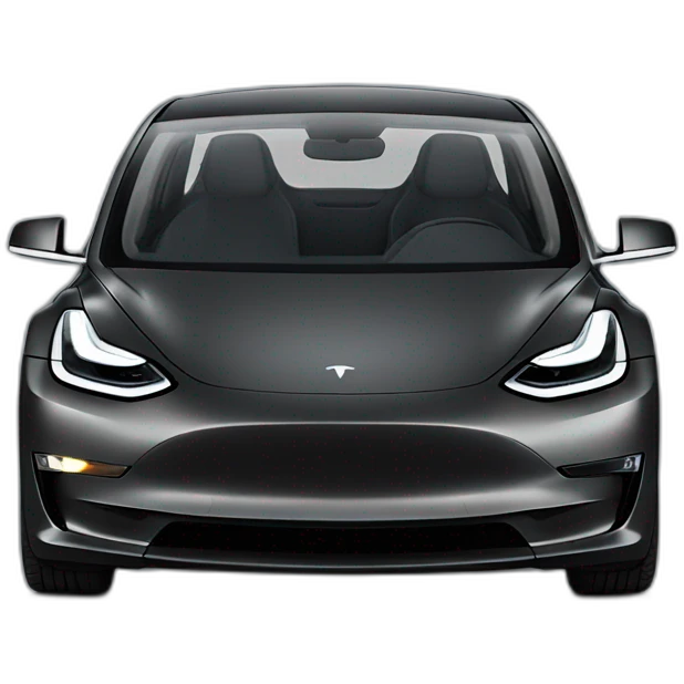 Tesla model 3 black emoji