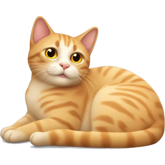 the cat is lying down emoji