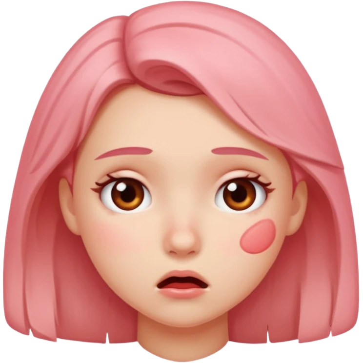 Girl flustered  blushing  emoji