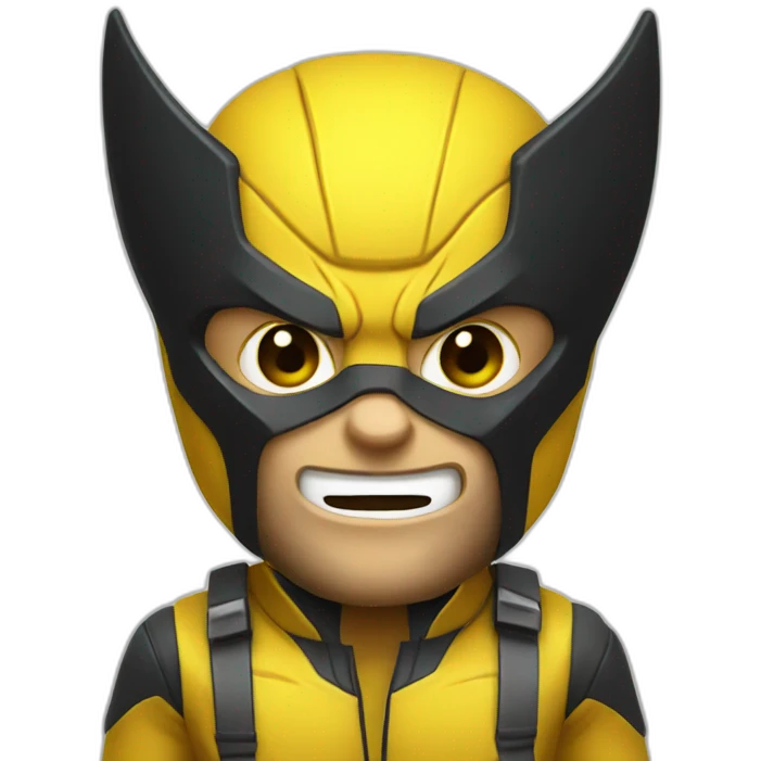 Wolverine with yellow suit emoji