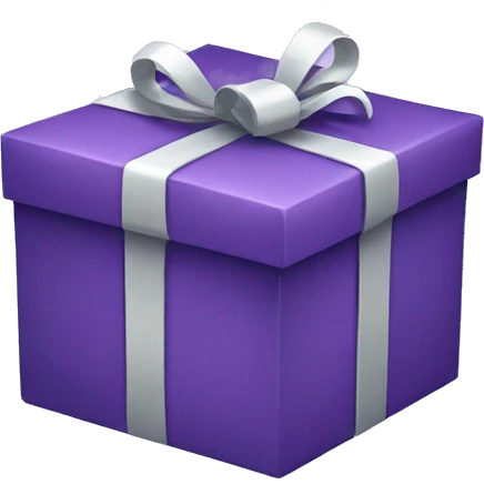 Purple gift  emoji