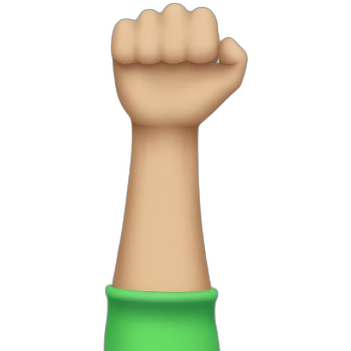 Arm with a green sleeve emoji