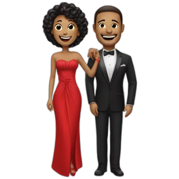 Lady singer very happy with his husband emoji