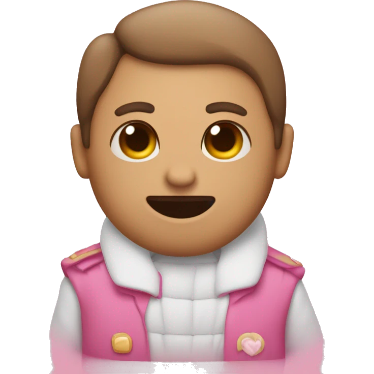 personaje con piel de color rosado que den un abrazo emoji