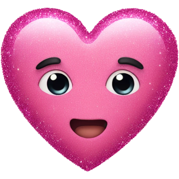 Pink heart with glitter  emoji