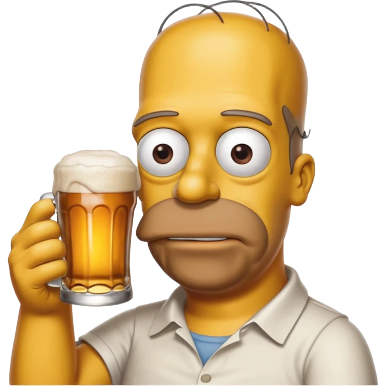 homer simpson with a beer emoji