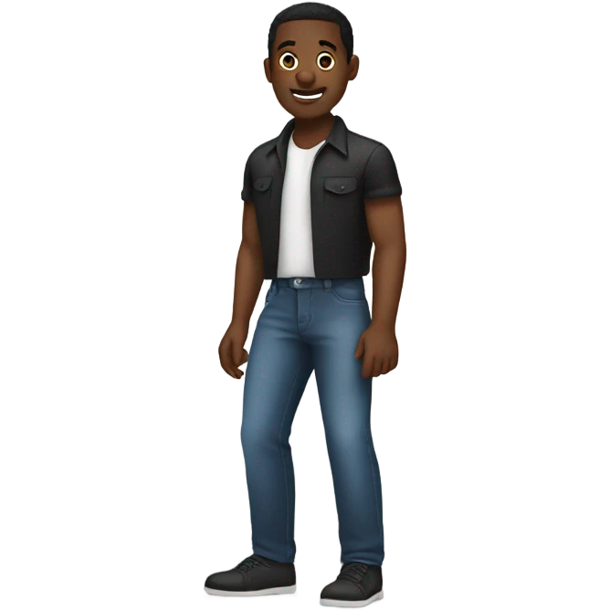 Black guy with no legs emoji