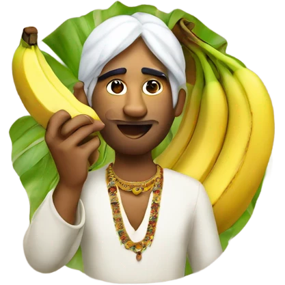 Indian eating a banana emoji