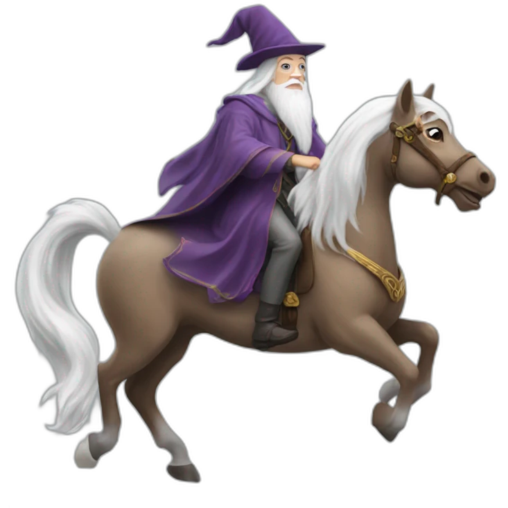 dumbledore riding a pegasus emoji